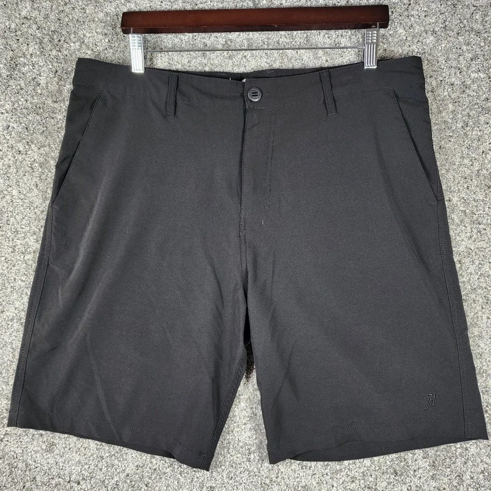 Hooey Performance Shorts Mens XL Black Stretch Hybrid Active Excellent
